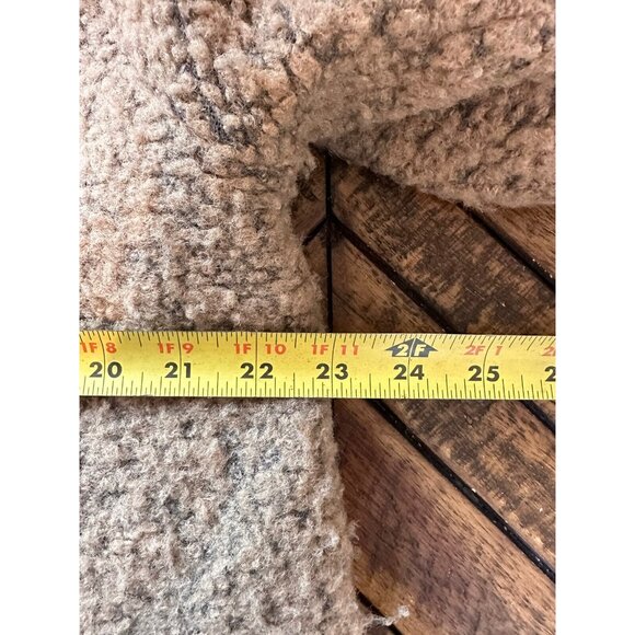 Samson & Samsoe Hoff Jacket Khaki Teddy Wool Coat Small - Picture 14 of 15